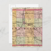 Kaart van het district Shiawassee, Michigan (Voorkant / Achterkant)