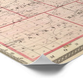 Kaart van het district Tippecanoe Poster (Hoek)