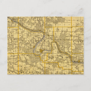 Kaart van het district Van Buren, staat Iowa