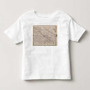 Kaart van het district Wapello, staat Iowa Kinder Shirts