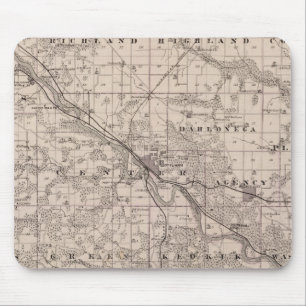 Kaart van het district Wapello, staat Iowa Muismat