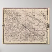 Kaart van het district Wapello, staat Iowa Poster (Voorkant)