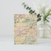 Kaart van het district Waukesha, staat Wisconsin (Staand voorkant)