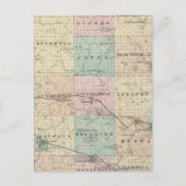 Kaart van het district Waupaca, staat Wisconsin (Voorkant)