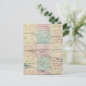 Kaart van het district Waupaca, staat Wisconsin (Staand voorkant)