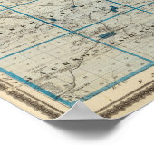 Kaart van het district Winneshiek, staat Iowa Poster (Hoek)