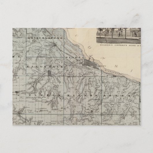 Kaart van het district Winona, Minnesota (Voorkant)