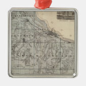 Kaart van het district Winona, Minnesota Metalen Ornament (Voorkant)