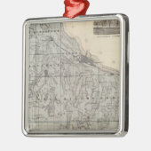 Kaart van het district Winona, Minnesota Metalen Ornament (Links)