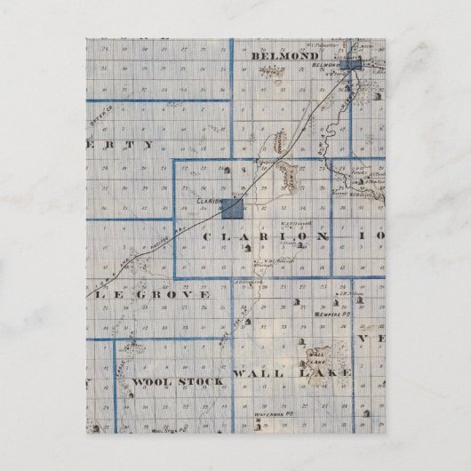 Kaart van het district Wright, staat Iowa (Voorkant)