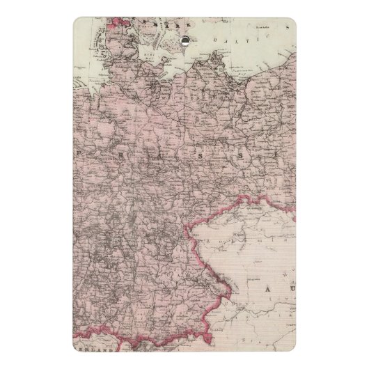 Kaart van het Duitse rijk Mini Klembord (Achterkant)