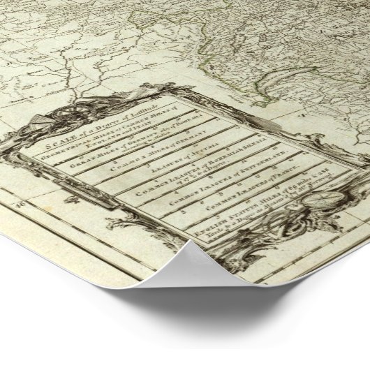 Kaart van het Duitse Rijk Poster (Hoek)