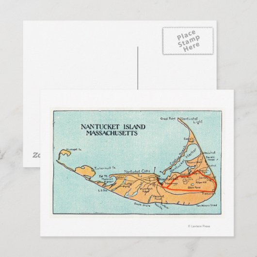 Kaart van het eiland (Voorkant / Achterkant)