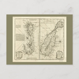 Kaart van het eiland Bermuda door Emanuel Bowen (1