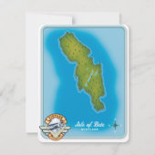 Kaart van het eiland Bute (Achterkant)