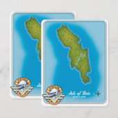 Kaart van het eiland Bute (Voorkant / Achterkant)