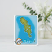Kaart van het eiland Bute (Staand voorkant)