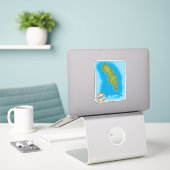 Kaart van het eiland Bute Sticker (Laptop op bureau)
