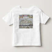 Kaart van het eiland Candia Kinder Shirts (Voorkant)