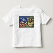 Kaart van het eiland en Moorea Kinder Shirts (Voorkant)