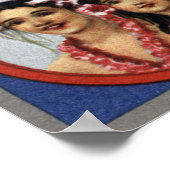 Kaart van het eiland en Moorea Poster (Hoek)