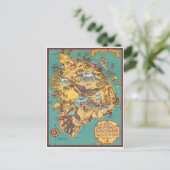 kaart van het eiland Hawaii (Staand voorkant)