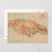  kaart van het eiland Jamaica (Voorkant / Achterkant)