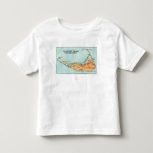 Kaart van het eiland kinder shirts