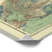 Kaart van het eiland Long Poster (Hoek)