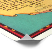 kaart van het eiland Maui Poster (Hoek)