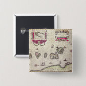 Kaart van het eiland Molukken, gegraveerd Vierkante Button 5,1 Cm (Voorkant /achterkant)