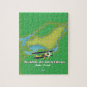 kaart van het eiland Montreal Canada Legpuzzel (Verticaal)