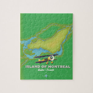 kaart van het eiland Montreal Canada Legpuzzel