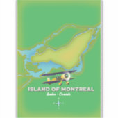 kaart van het eiland Montreal Canada Sticker (Voorkant)