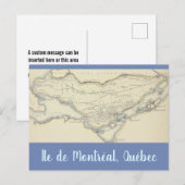 kaart van het eiland Montreal, Quebec (Voorkant / Achterkant)