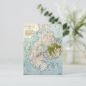 Kaart van het eiland Mount Desert, Maine (1917) (Staand voorkant)