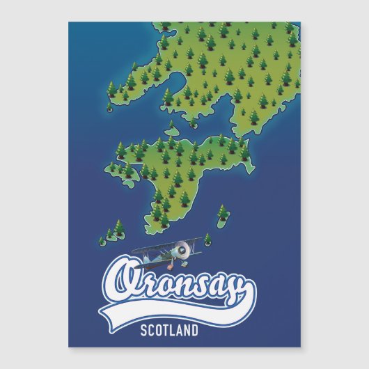 kaart van het eiland Oronsay Scotland (Voorkant)