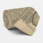  kaart van het eiland Providence Rhode (1823) Stropdas (Opgerold)