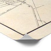  kaart van het eiland Providence Rhode (1899) Poster (Hoek)