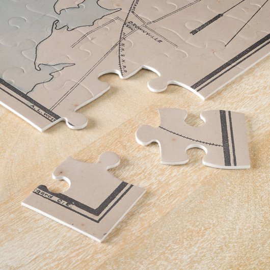  kaart van het eiland Providence Rhode (1901) Legpuzzel (Zijkant)