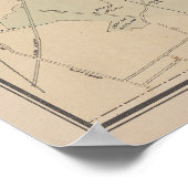  kaart van het eiland Providence Rhode (1901) Poster (Hoek)