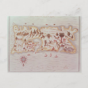 Kaart van het eiland Puerto Rico, 1599