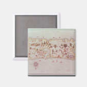 Kaart van het eiland Puerto Rico, 1599 Magneet (Voorkant / Achterkant)