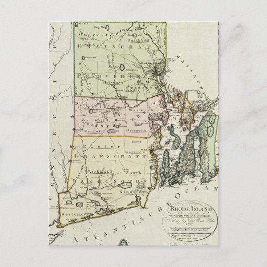 kaart van het eiland Rhode (1797) (Voorkant)