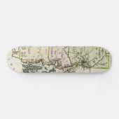  kaart van het eiland Rhode (1797) Persoonlijk Skateboard (Horizontaal)