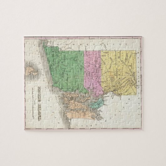  kaart van het eiland Rhode (1827) Legpuzzel (Horizontaal)