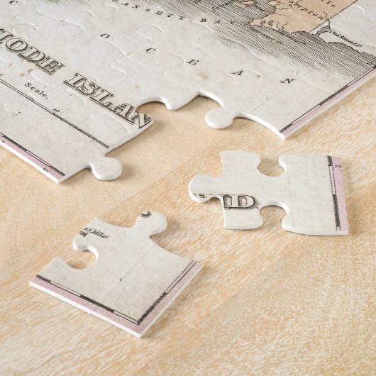  kaart van het eiland Rhode (1827) Legpuzzel (Zijkant)