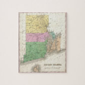  kaart van het eiland Rhode (1827) Legpuzzel (Verticaal)