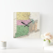 kaart van het eiland Rhode (1827) Vierkante Klok (Huis)