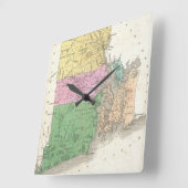 kaart van het eiland Rhode (1827) Vierkante Klok (Hoek)